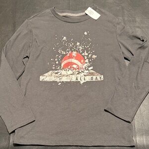 NWT old navy gray Long Sleeve football Graphic Tee